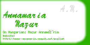 annamaria mazur business card